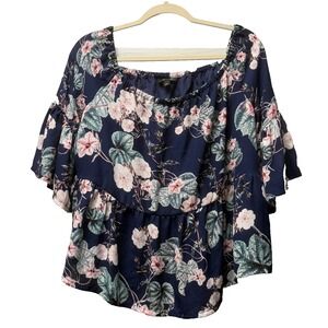 Ana A New Approach Floral Fairycore Whimsical Romantic Fairytale Blouse Sz Large